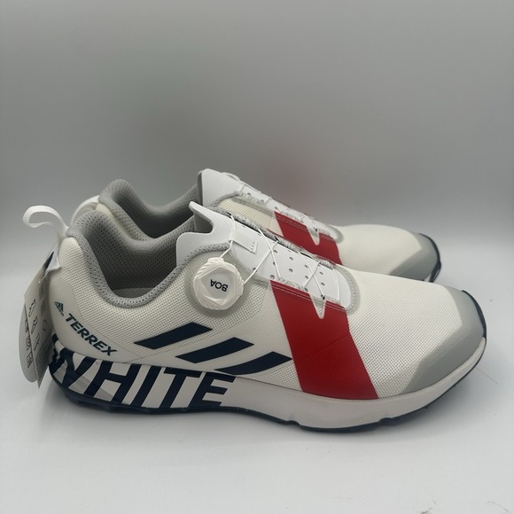 Adidas Terrex White Mountaineering Two BOA Shoes Mens 10.5 White Red Navy BB7742 main image 7
